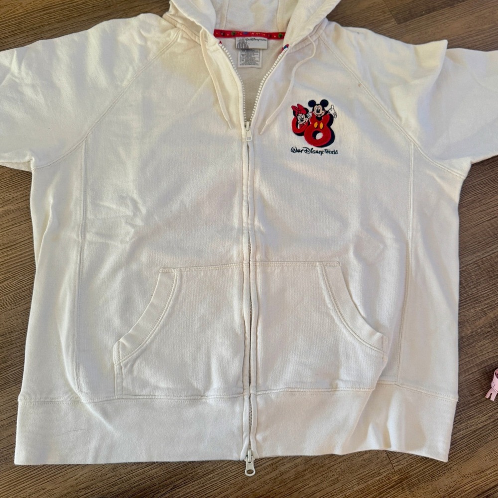 Set of 2 Walt Disney World Disneyland 2008 2016 Zip Hoodie Women's S/M - Picture 2 of 10